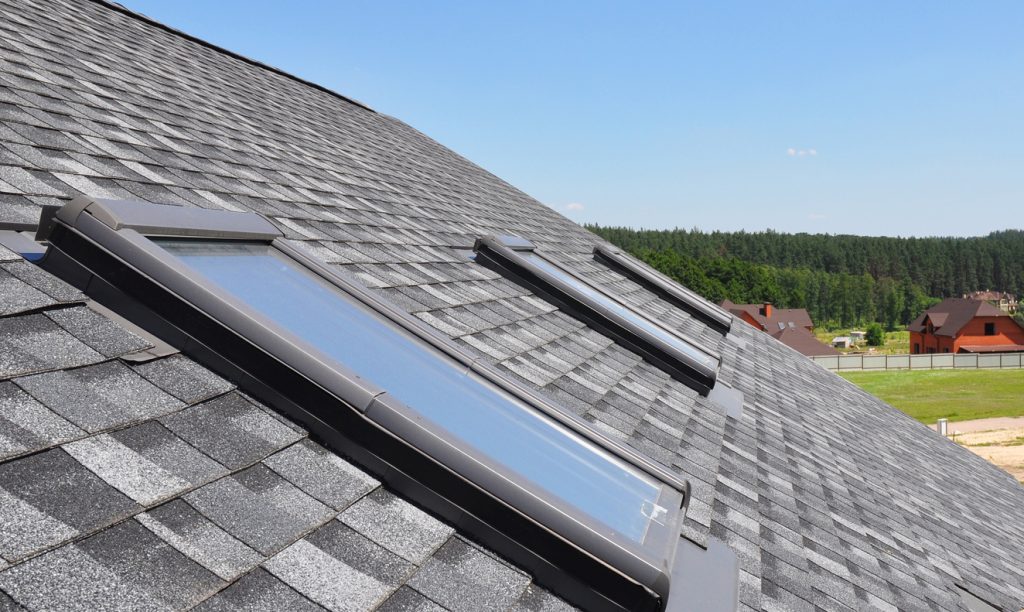 Asphalt Roof With a Skylight